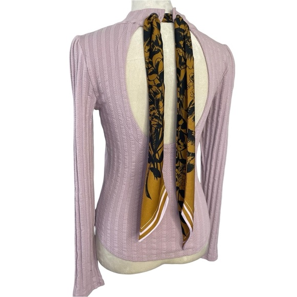 Free People Top Party In The Back Casual Barely Lilac - Picture 5 of 11